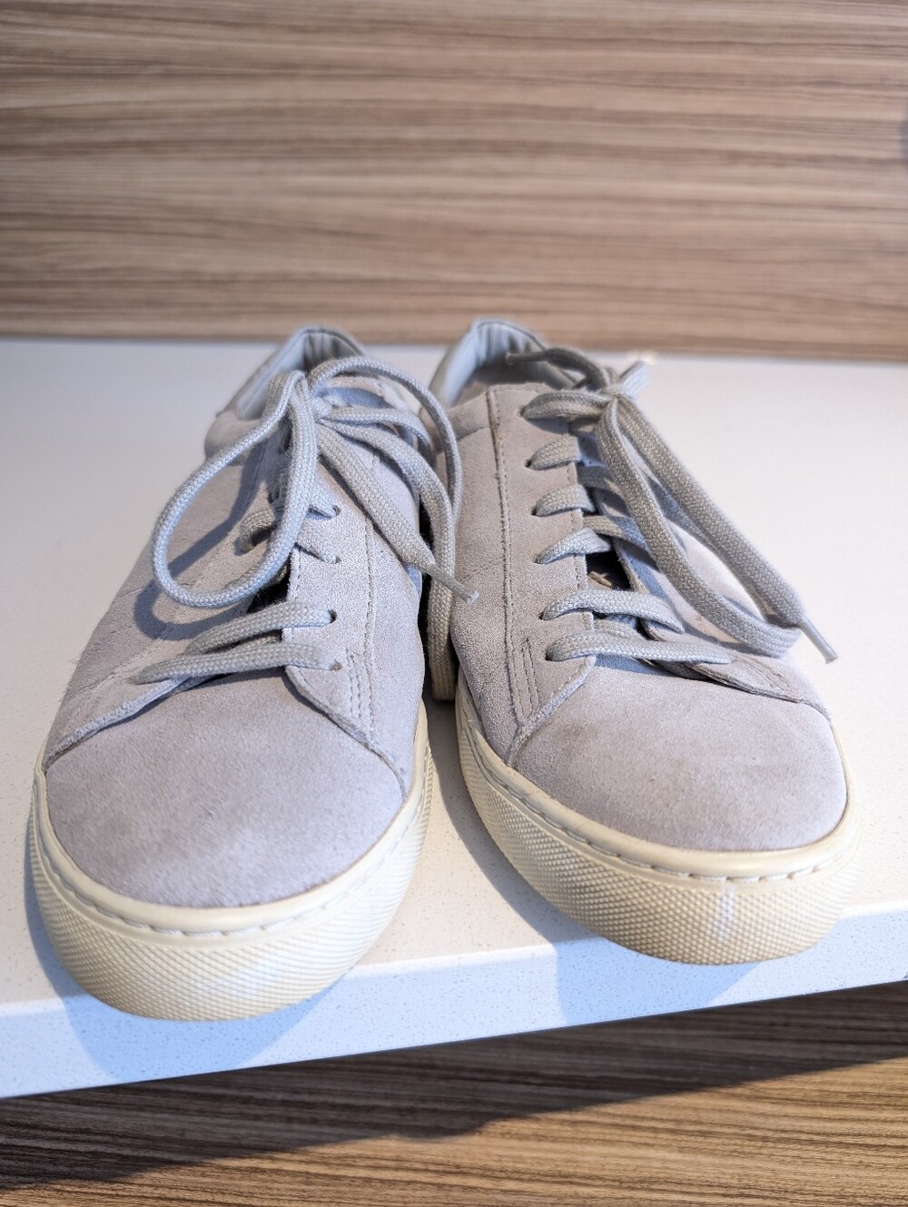 The White Company Gray Leather sneakers - Picture 4 of 5